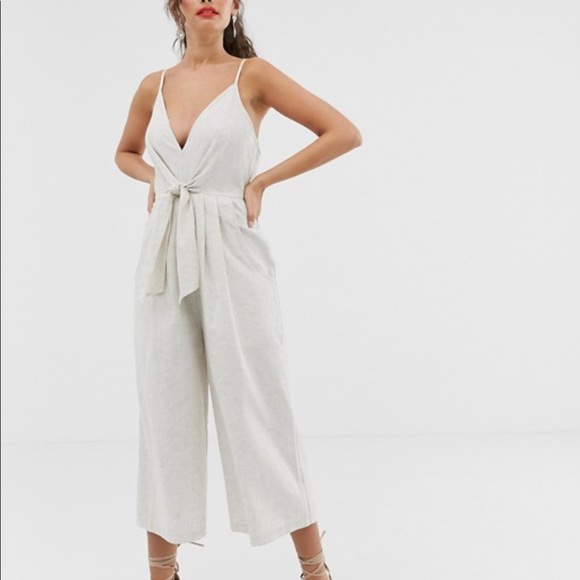 ASOS Pants - ASOS Outrageous Fortune Jumpsuit in Sand SZ 6